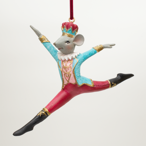 Hanging Christmas Nutcracker and Mouse Ballerinos