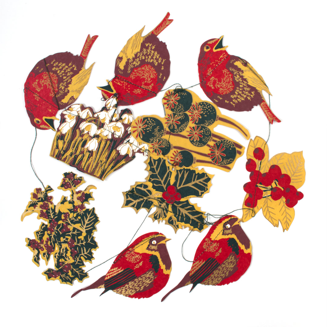 Hand Printed Festive Garlands