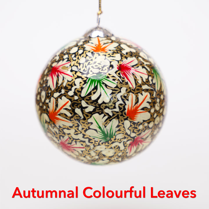 Hand-painted Lacquered Baubles from Kashmir