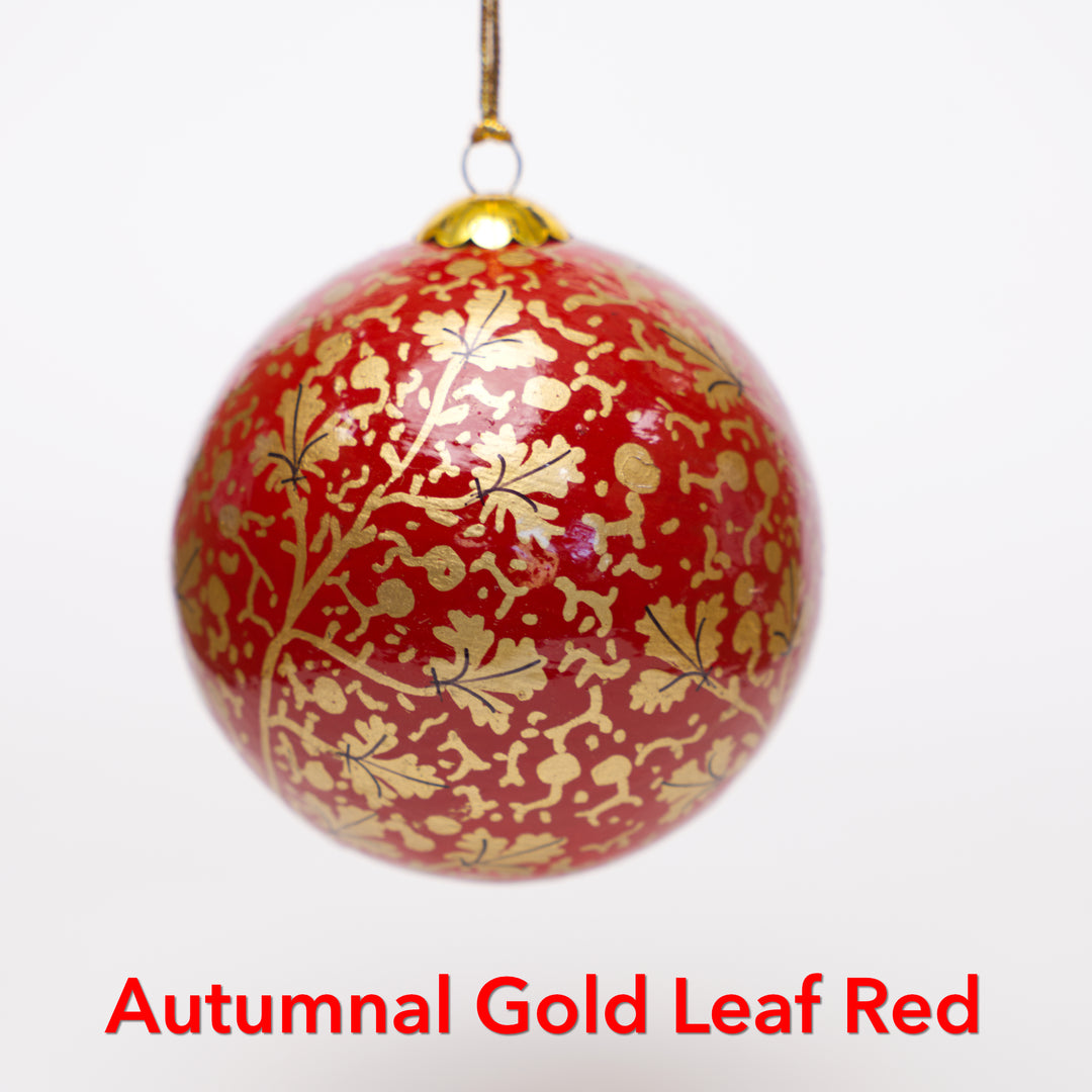Hand-painted Lacquered Baubles from Kashmir