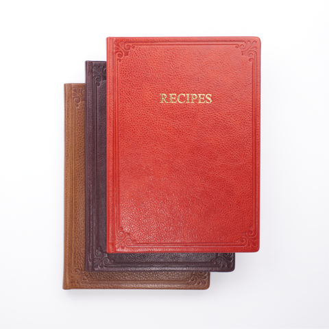 Hardcover Italian Leather Recipe Journal