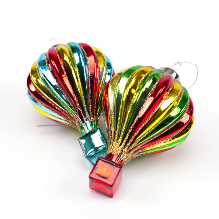 Hanging Multicoloured Glass Balloon Bauble