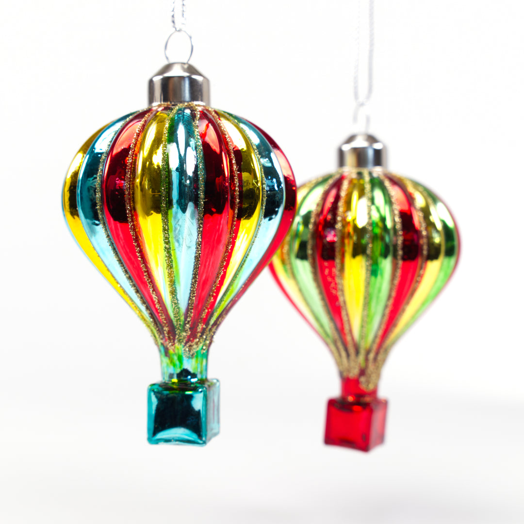 Hanging Multicoloured Glass Balloon Bauble
