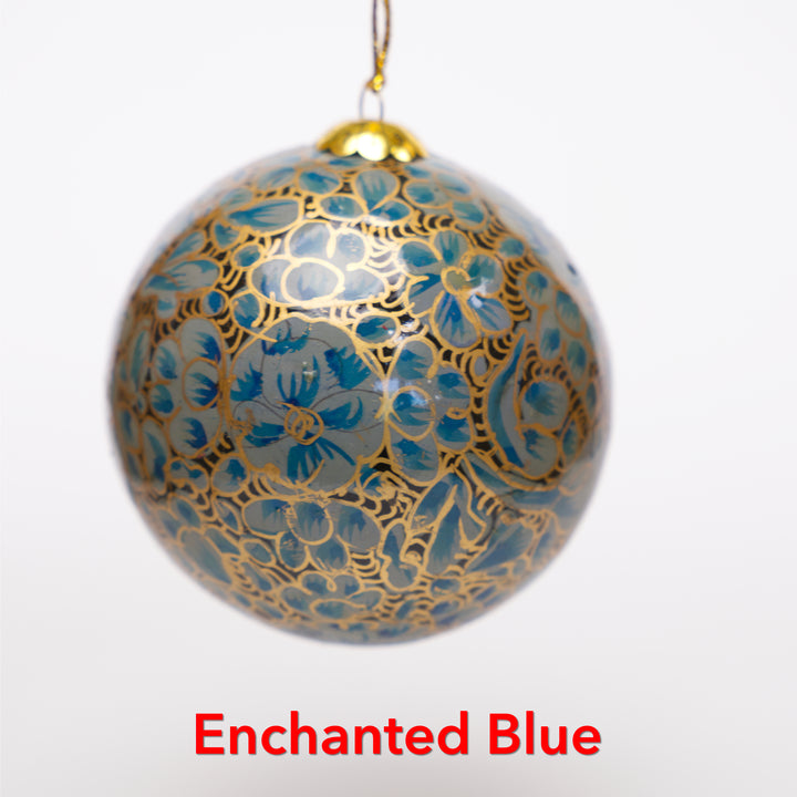 Hand-painted Lacquered Baubles from Kashmir