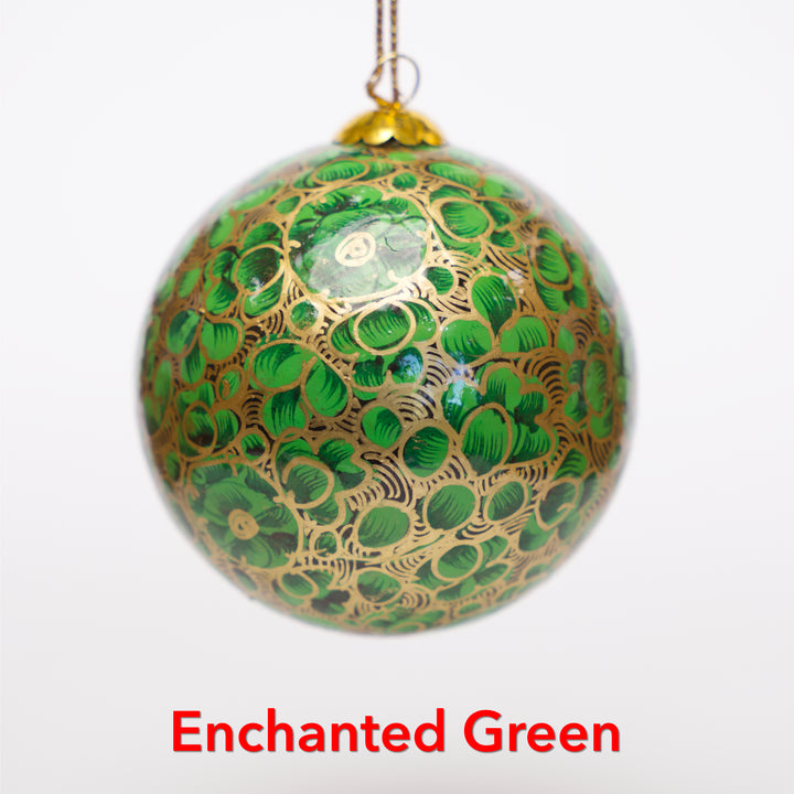 Hand-painted Lacquered Baubles from Kashmir