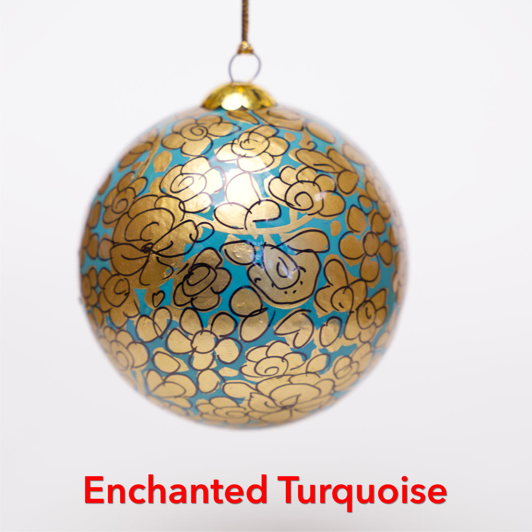 Hand-painted Lacquered Baubles from Kashmir