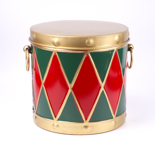 Festive Drum Storage Tin