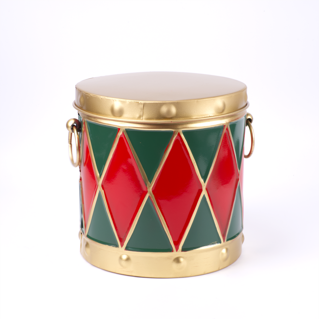 Festive Drum Storage Tin