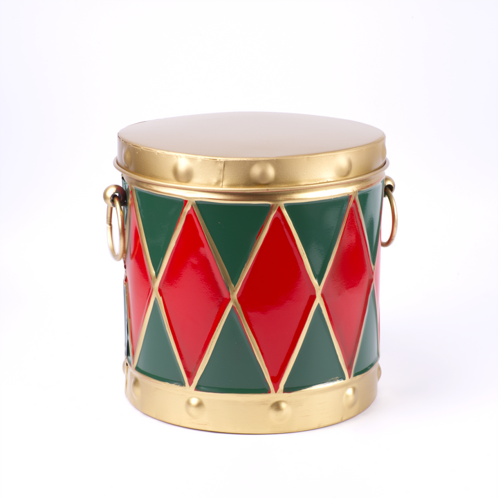Festive Drum Storage Tin