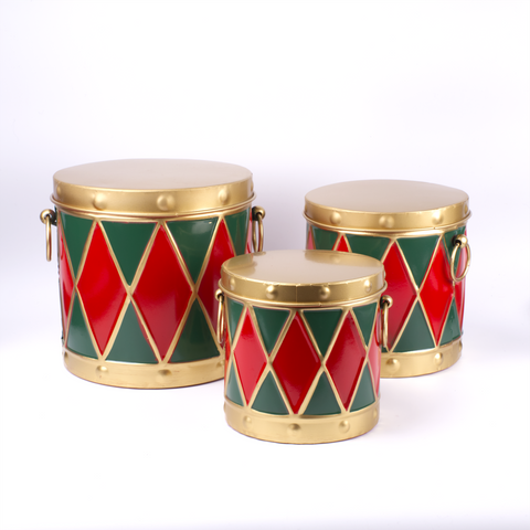 Festive Drum Storage Tin
