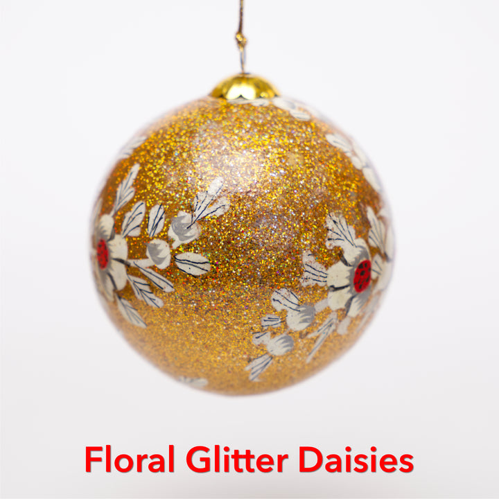 Hand-painted Lacquered Baubles from Kashmir