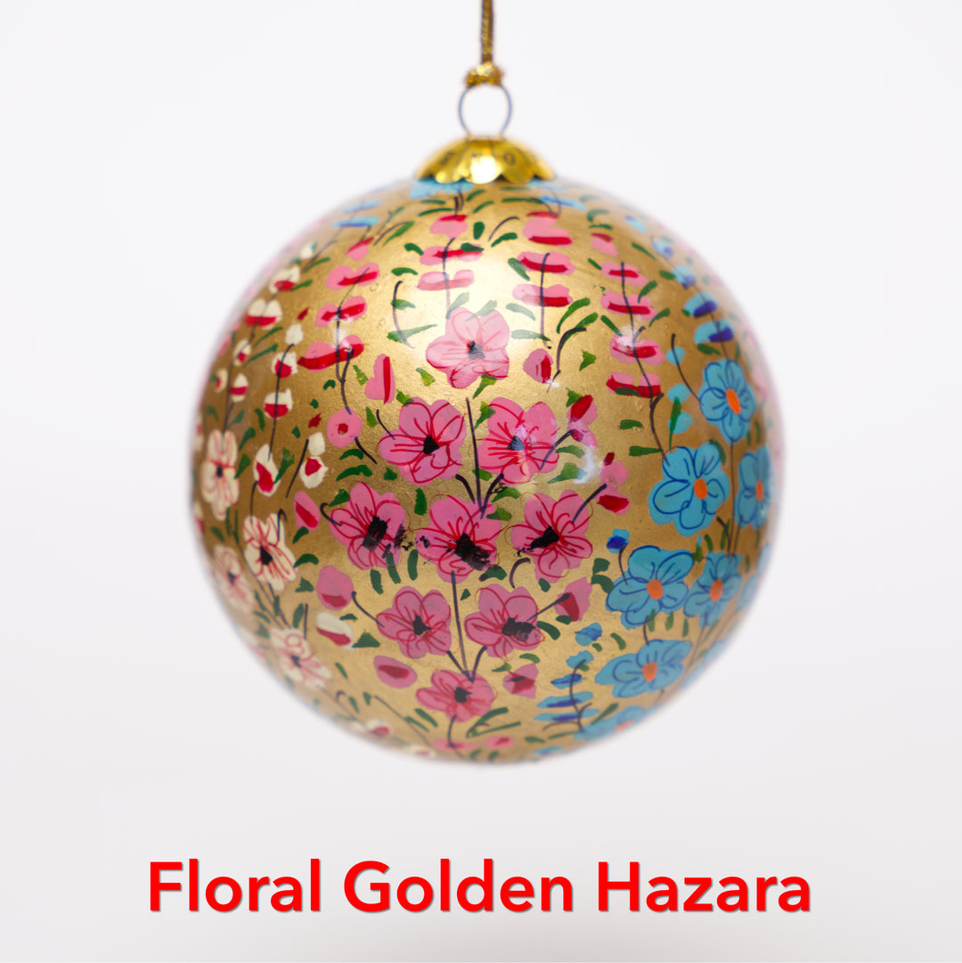 Hand-painted Lacquered Baubles from Kashmir