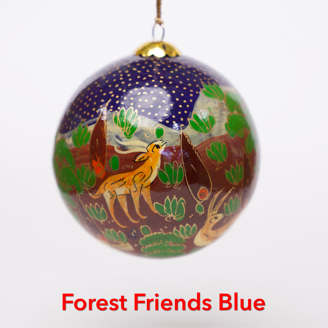 Hand-painted Lacquered Baubles from Kashmir