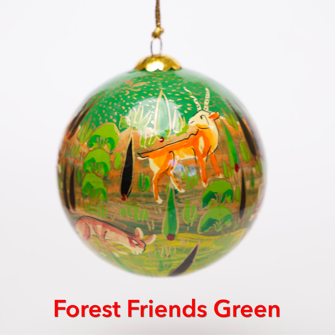 Hand-painted Lacquered Baubles from Kashmir