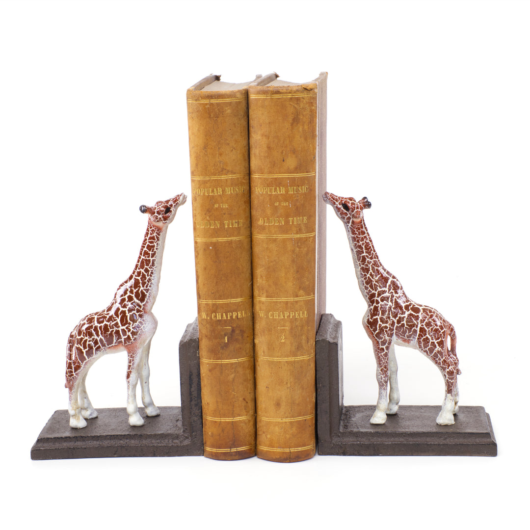 Cast Iron Giraffe Bookends