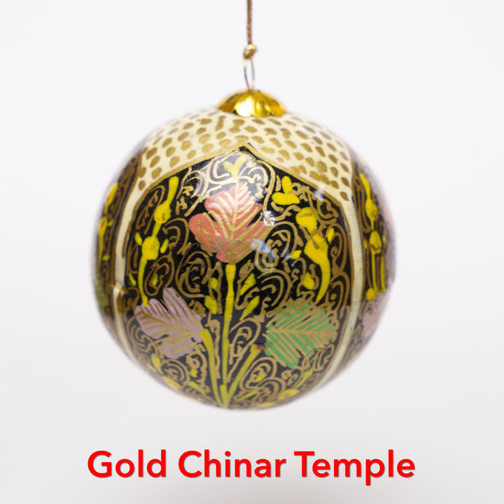 Hand-painted Lacquered Baubles from Kashmir
