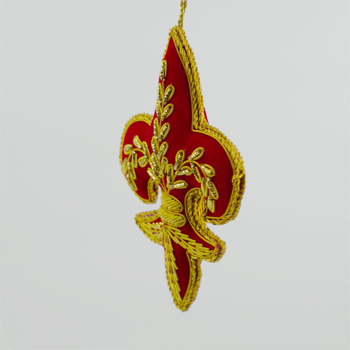 Velvet Fleur de Lys Hanging Decoration
