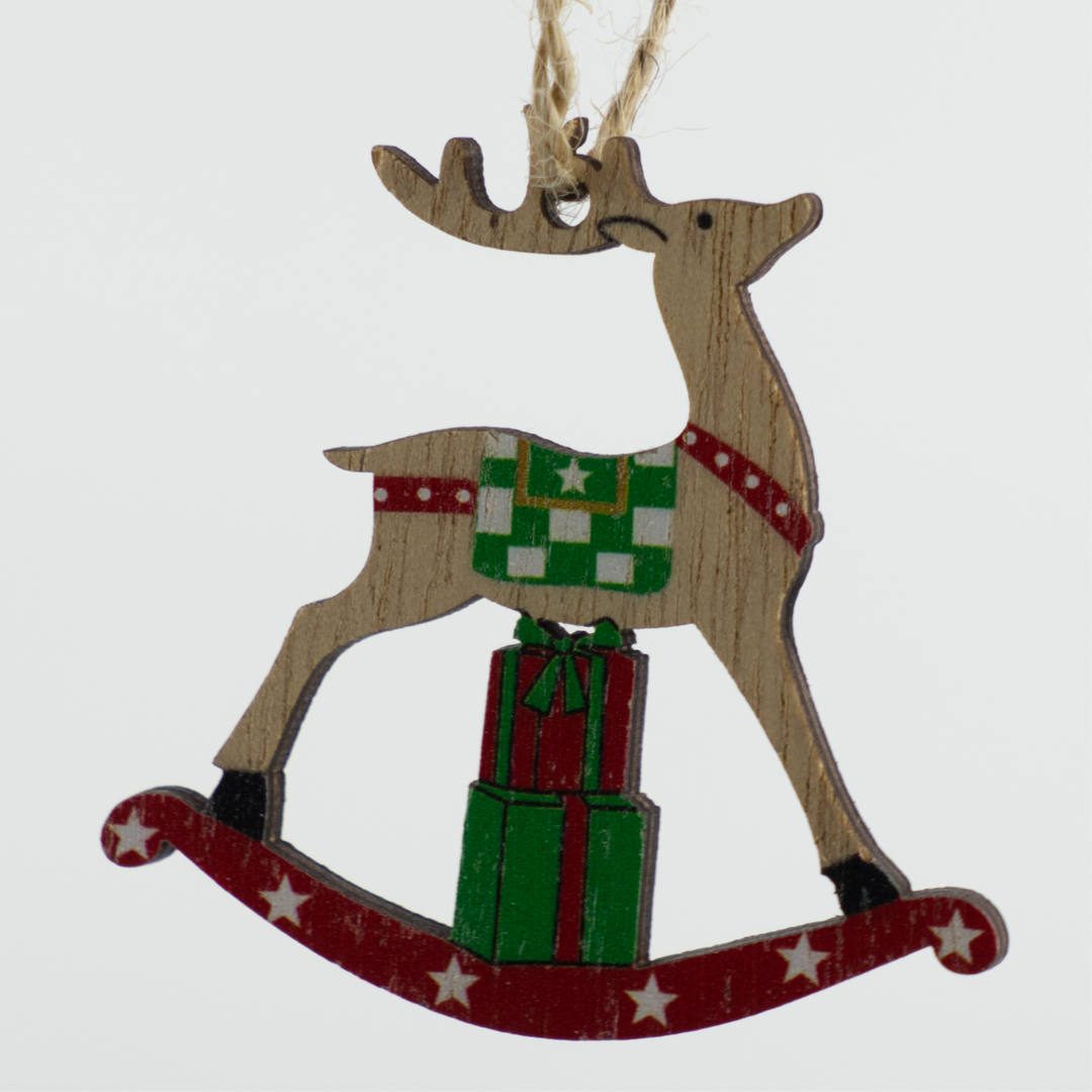 Hanging Rocking Reindeer Decorations