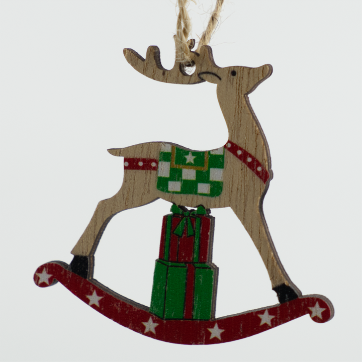 Hanging Rocking Reindeer Decorations