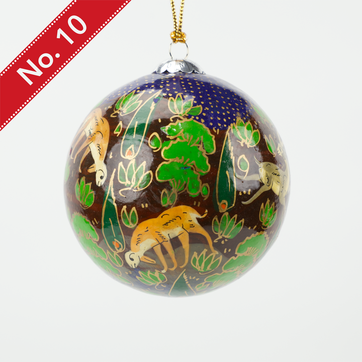 Hand-painted Lacquered Baubles from Kashmir