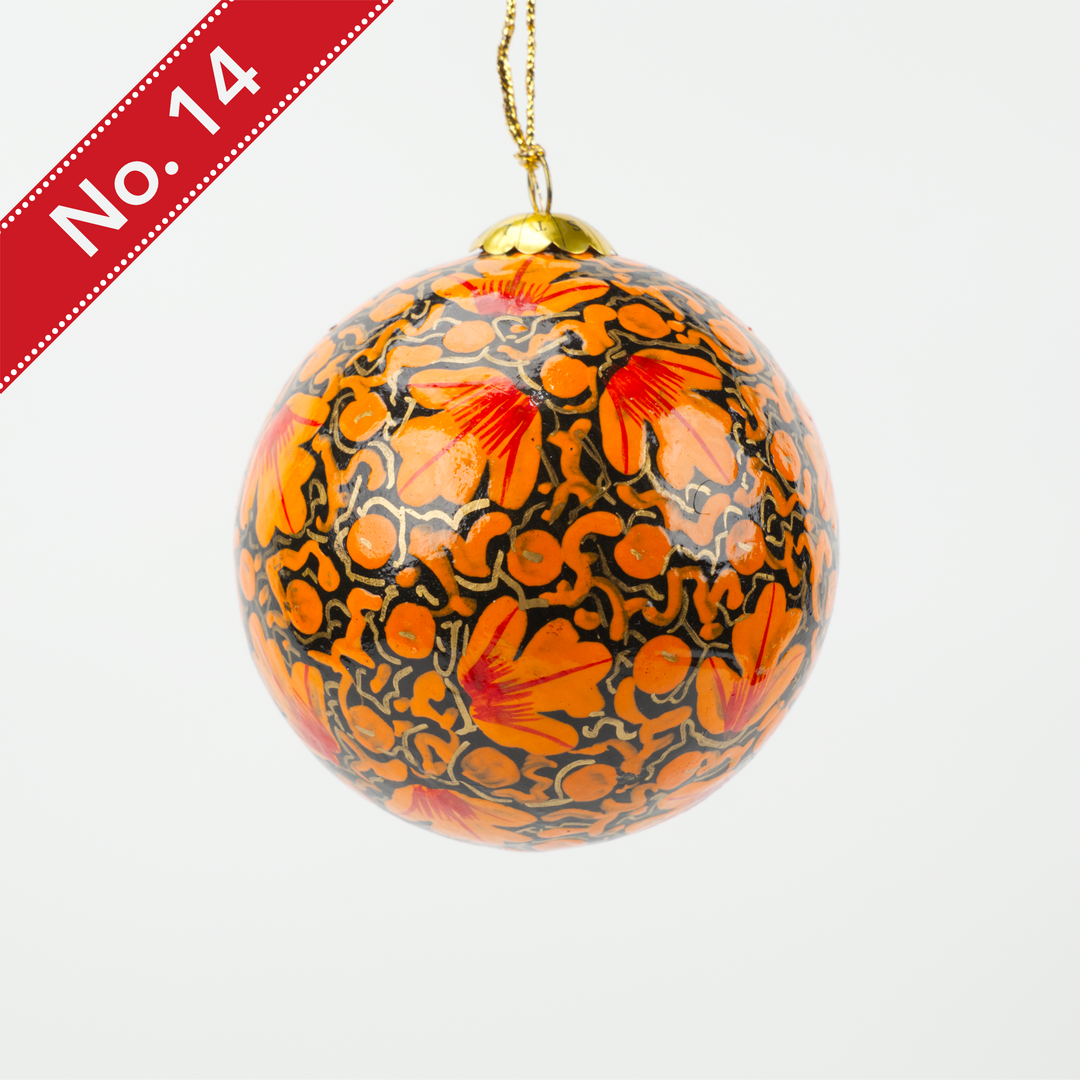 Hand-painted Lacquered Baubles from Kashmir