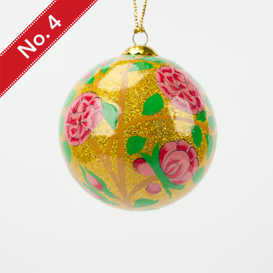 Hand-painted Lacquered Baubles from Kashmir