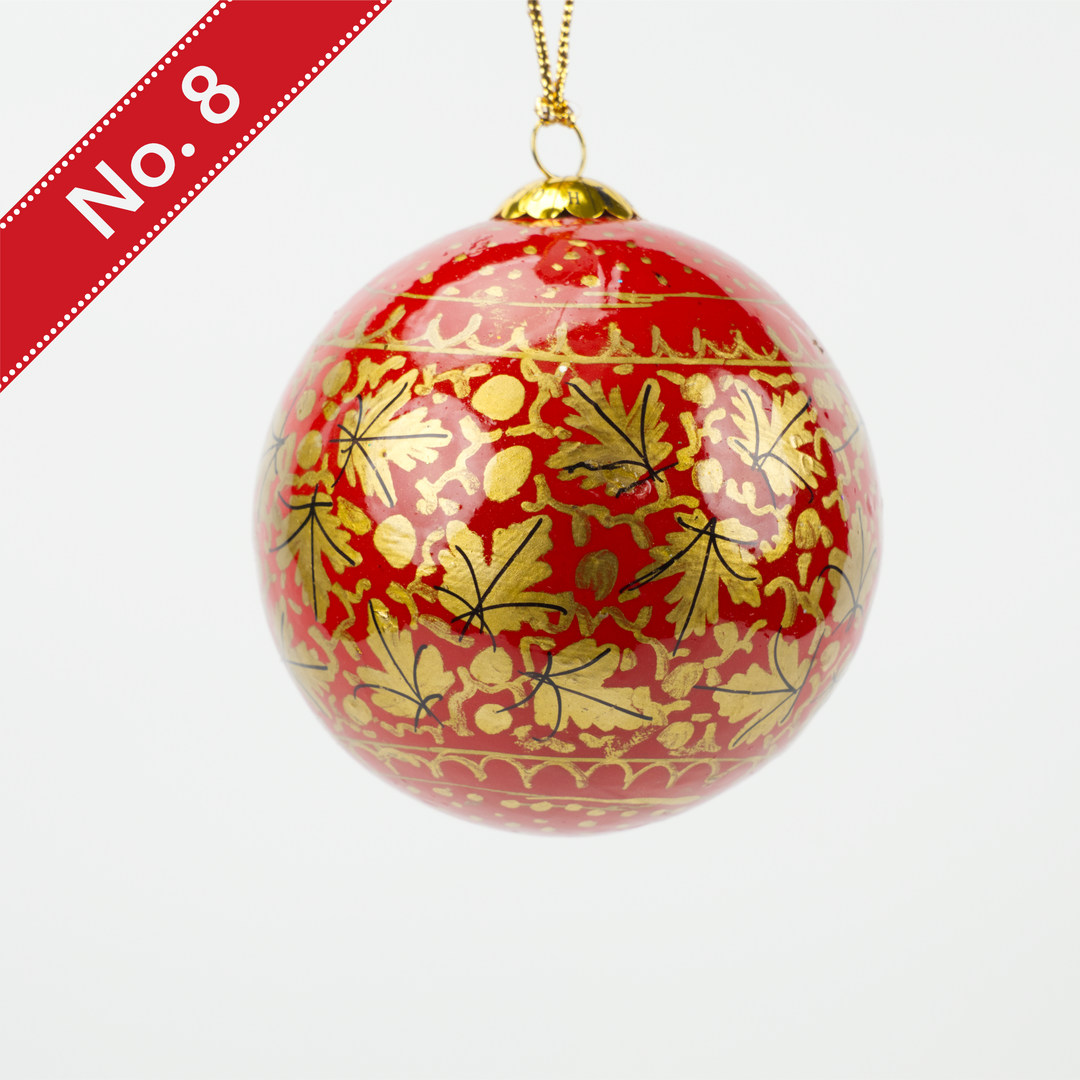 Hand-painted Lacquered Baubles from Kashmir