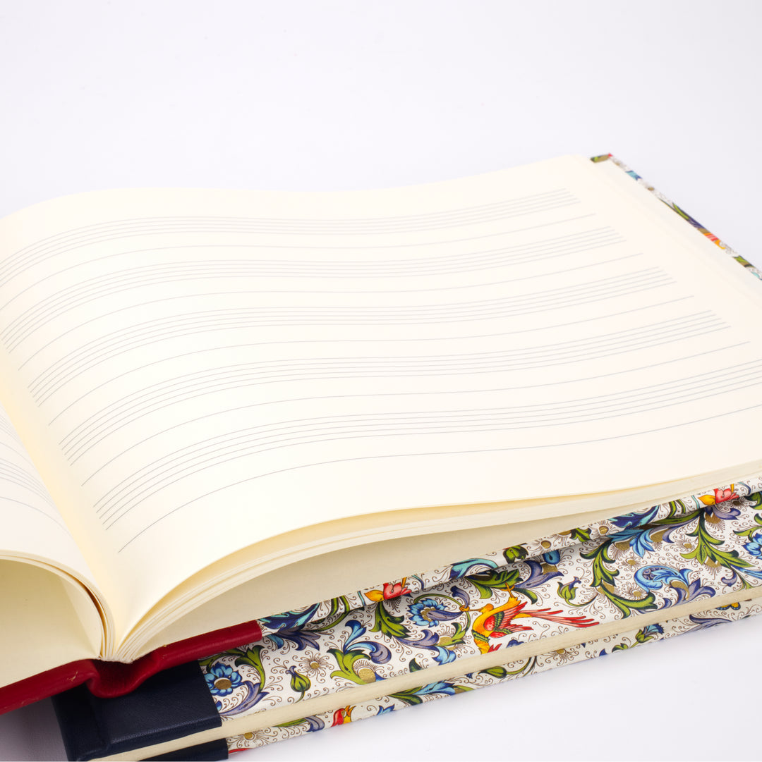 Florentine Paper Leather Spine Manuscript Book