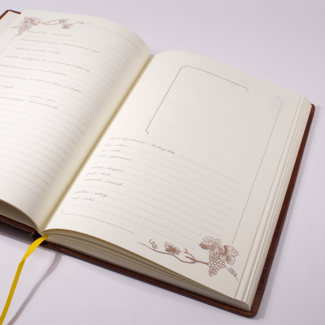 Hardcover Italian Leather Wine Journal