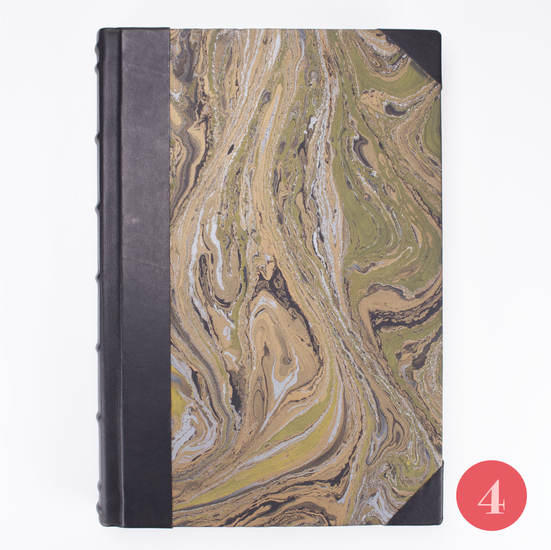 Large Bobbio Handmade Marbled Journal