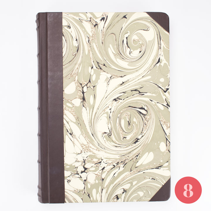 Large Bobbio Handmade Marbled Journal
