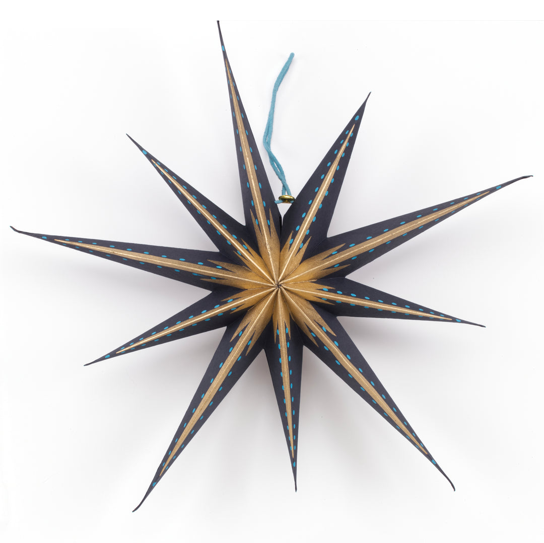 East End Press Folded Star Hanging Ornaments - Set of Three