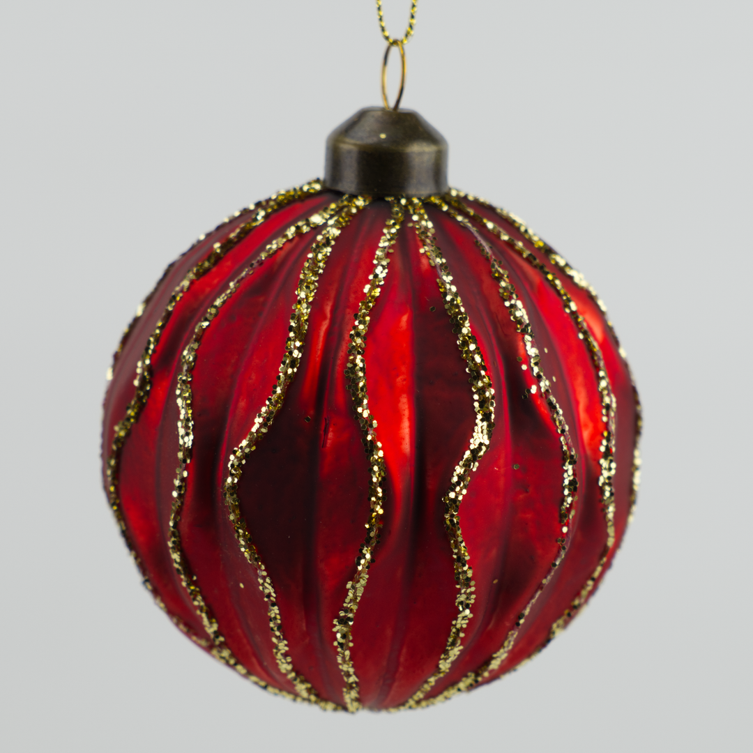 Large Sparkling Crimson Baubles