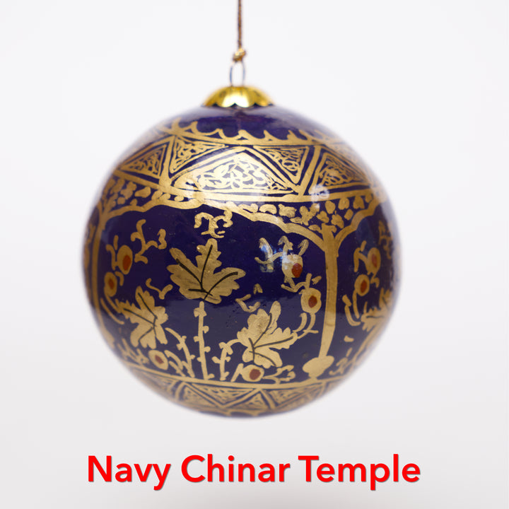 Hand-painted Lacquered Baubles from Kashmir