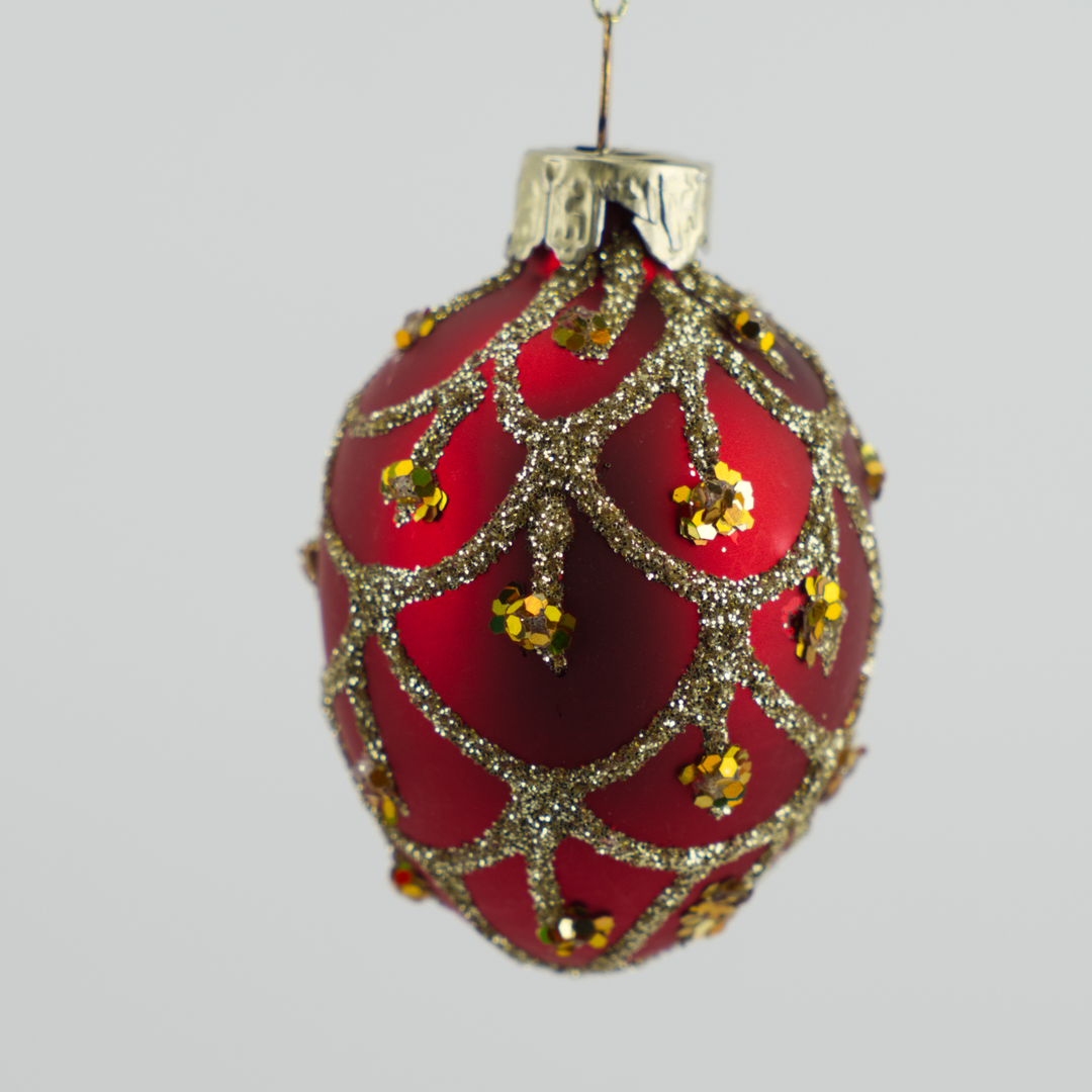 Colourful Sparkling Teardrop Baubles