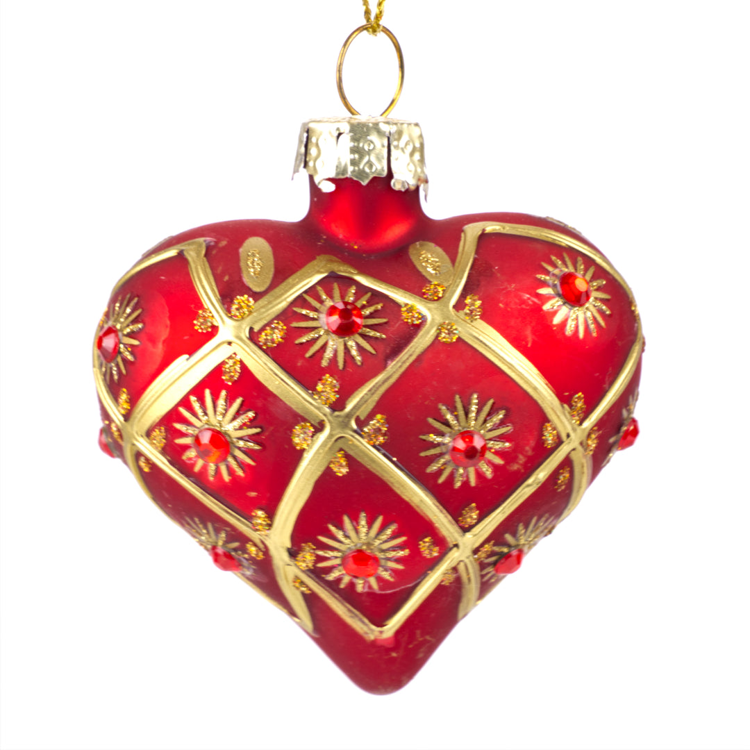 Set of Heart Baubles