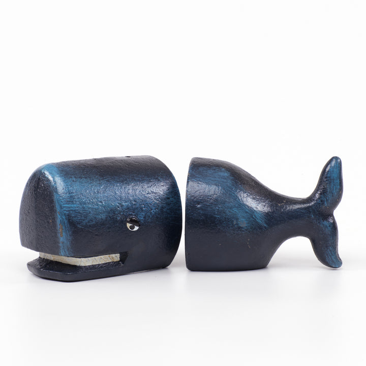 Cast Iron Whale Bookends