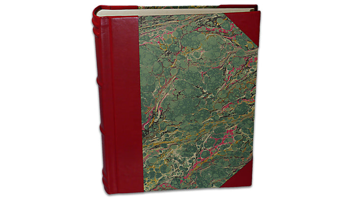 Italian Marbled Photo Album - Red, Large, Portrait