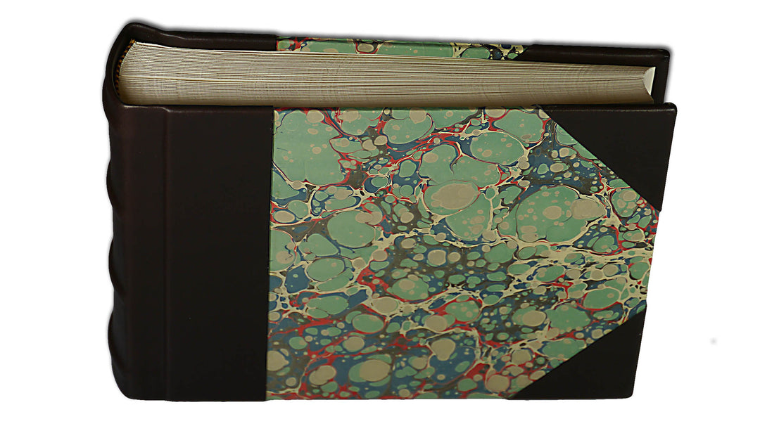 Italian Marbled Photo Album - Brown, Small, Landscape