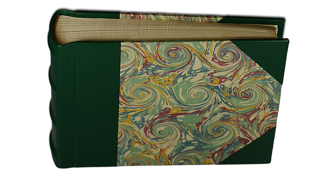 Italian Marbled Photo Album - Green, Small, Landscape