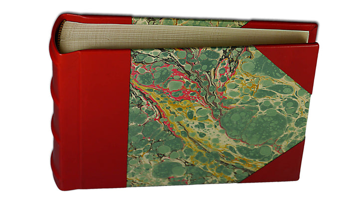 Italian Marbled Photo Album - Red, Small, Landscape