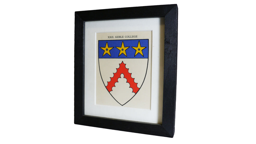 1920s Framed Oxford College Crests - Keble