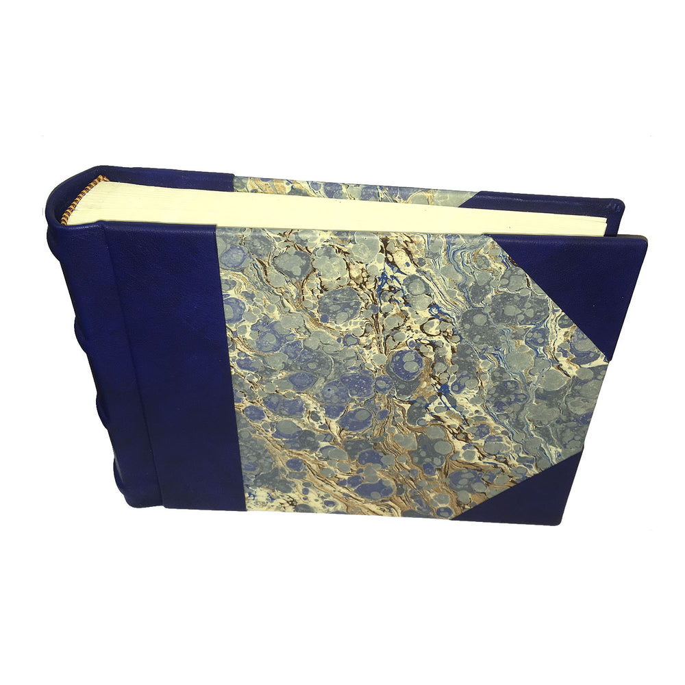 Italian Marbled Photo Album - Blue, Small, Landscape