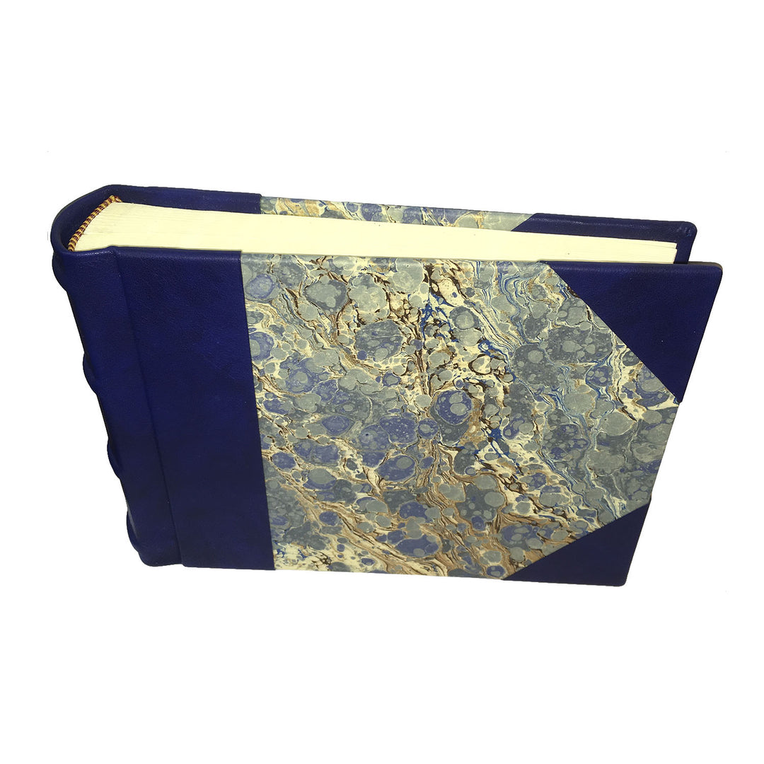 Italian Marbled Photo Album - Blue, Small, Landscape
