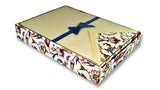 Bordered Writing Paper with Purple Floral Envelopes