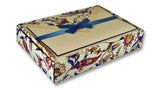 Bordered Folded Cards with Purple Floral Envelopes