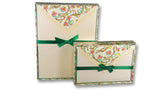 Bordered Writing Paper with Art Nouveau Floral Envelopes