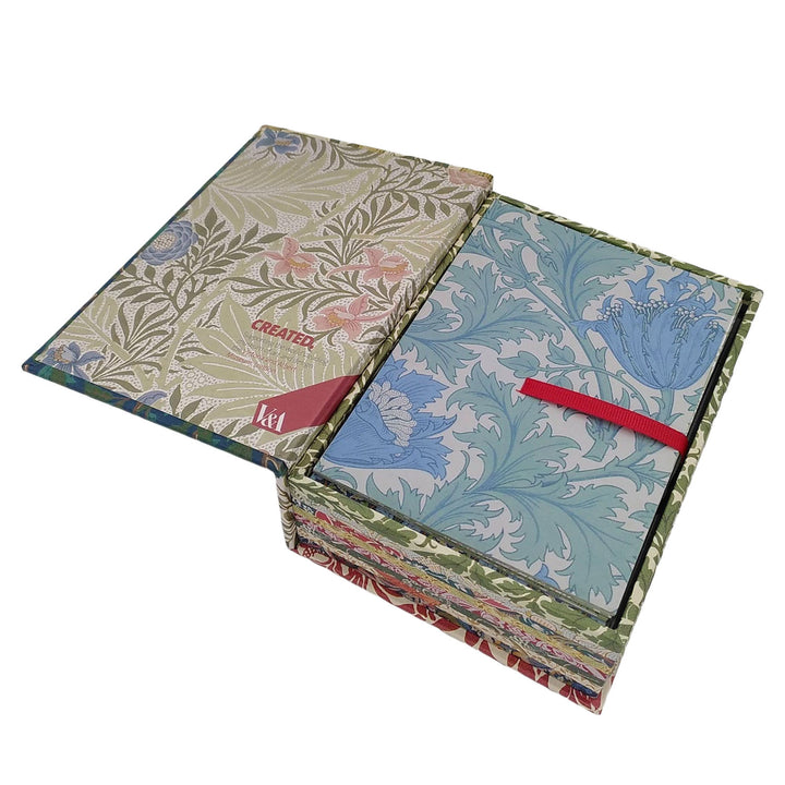 William Morris Postcards, boxed, open